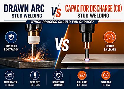 Drawn Arc vs Capacitor Discharge Stud Welding: How to Choose the Right Process