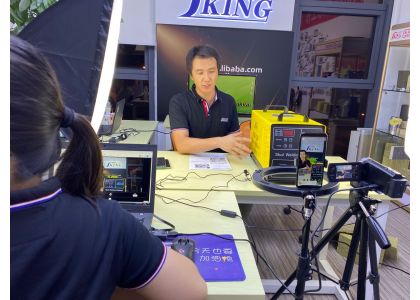 China IKING insulation nail welder Aibaba live show, find international agent！！！